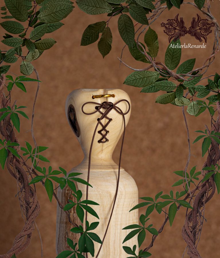 AtelierlaRenarde-Branche d'olivier, création d'un corset