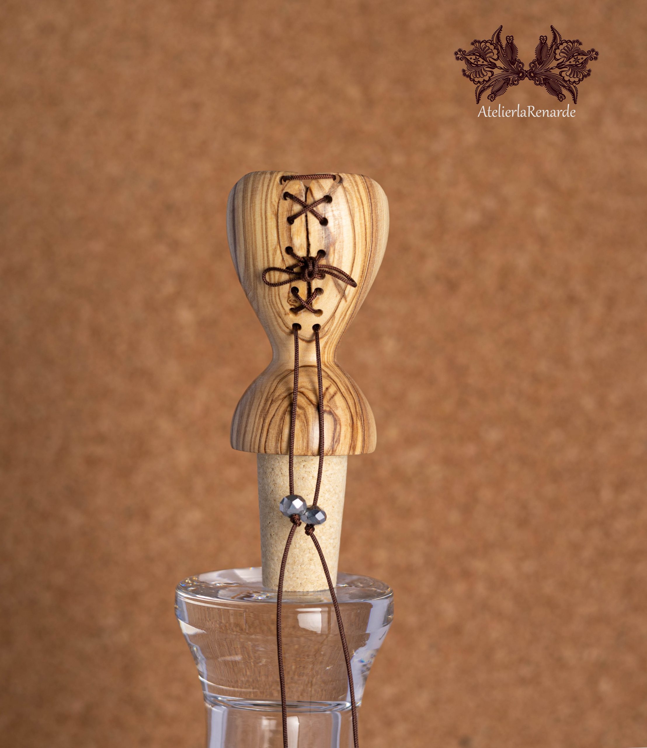 Chic & Corsée Corsage en bois , bouchon fantaisie, fête des Mères