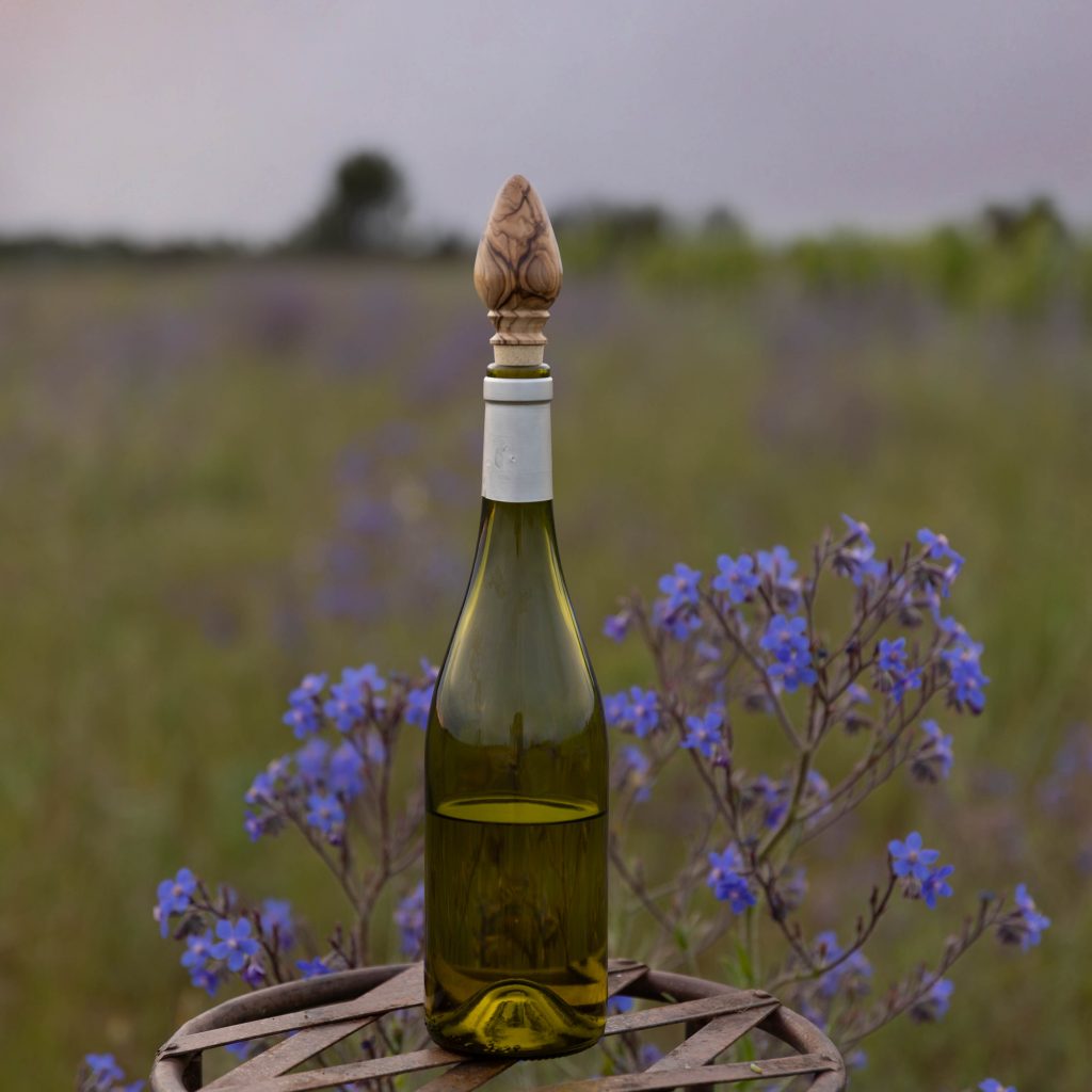 bouchon de bouteille en bois d'olivier