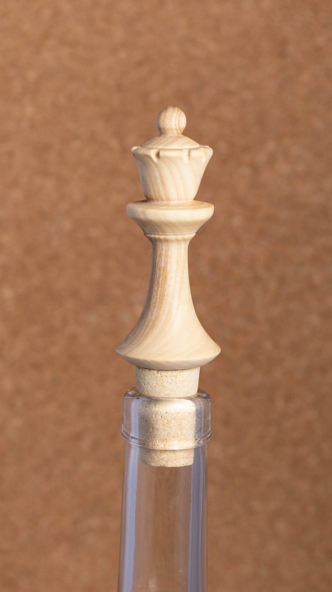 Dame-olivier bouchon de bouteille en bois d'olivier
