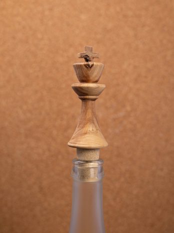 Parure de bouteille, bouchon en liège, collection Jeu d&rsquo;échecs