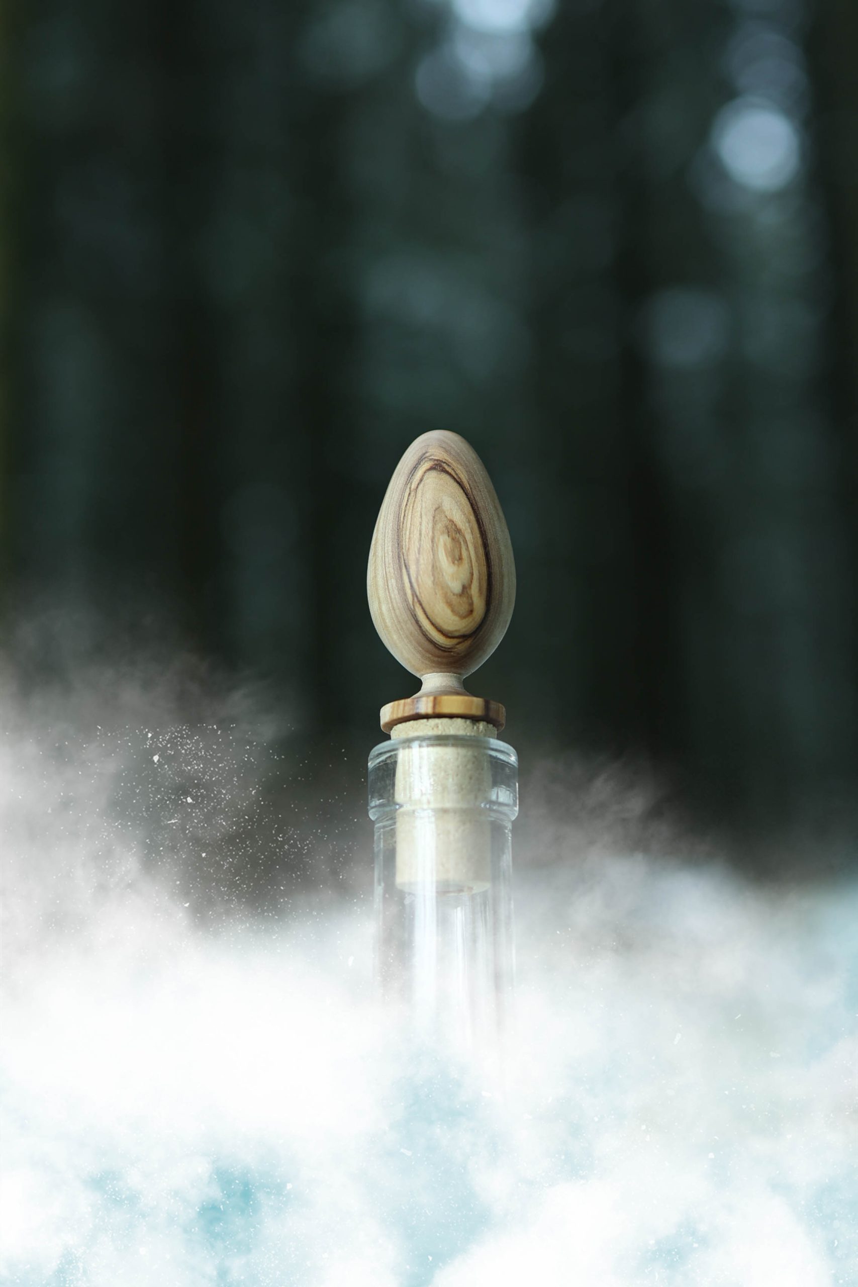 féeriedhiver-atelierlarenarde Ornement de Bouteille en bois