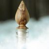 ornement de bouteille en bois d'olivier